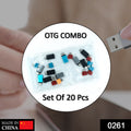 Type-C & Micro USB OTG Adapter Combo – Fast Charging & Data Sync, Pack of 20