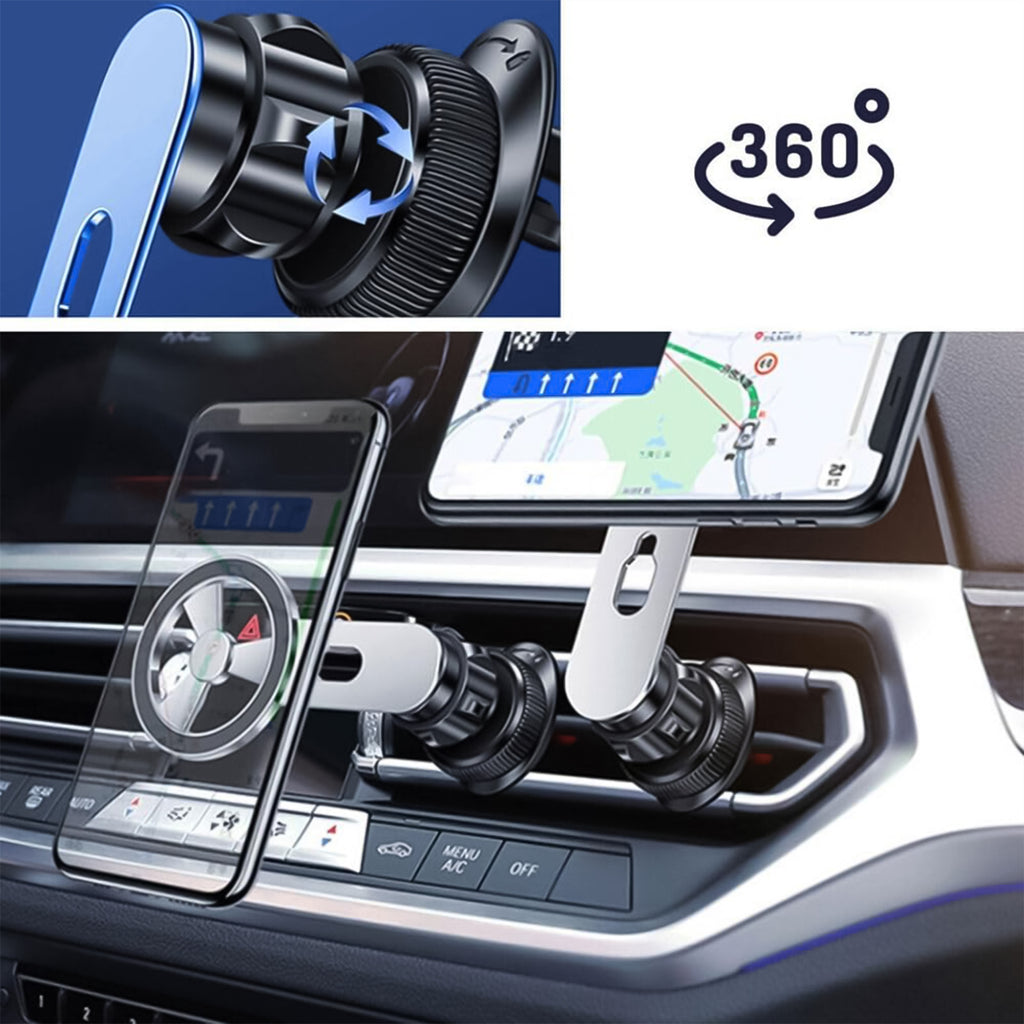 360 Rotatable Foldable Air Vent Magnetic Phone Holder (1 Pc)