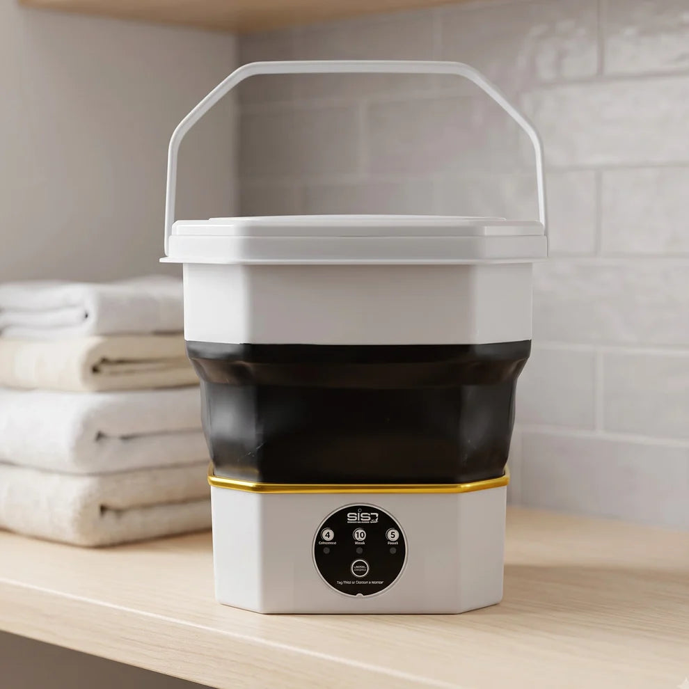 Mini Electric Folding Washing Machine for Small Clothes and Travel Laundry (1 Pc)