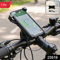 Plastic Bicycle Phone Holder With Handlebar Mount For Secure Mobile Use With Horn (1 Pc)