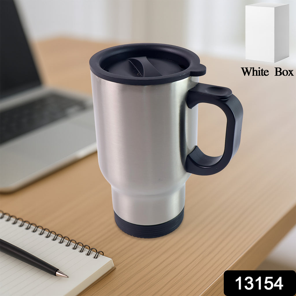 Stainless Steel Vacuum Glass Insulated Glass Coffee Cups (With Lid Handle 1 Pc)