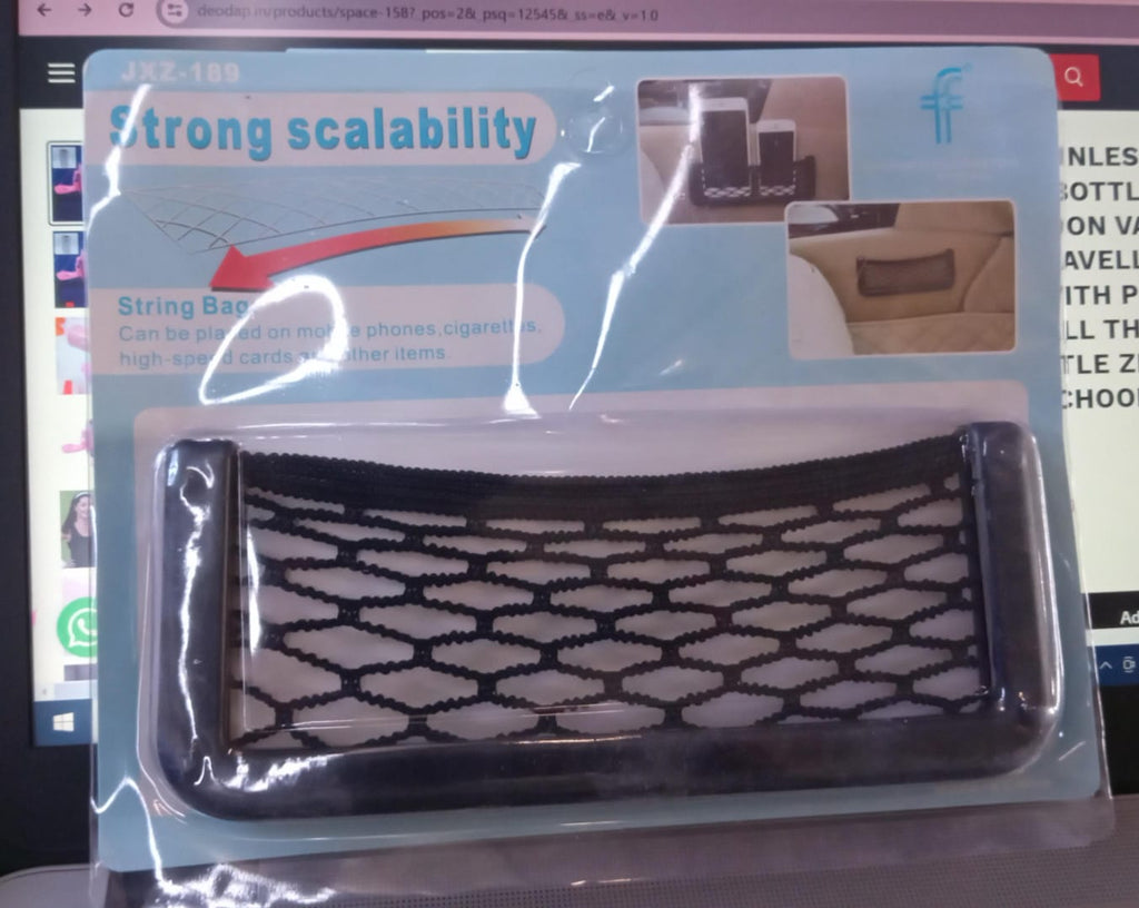 Car Mesh Storage Pocket Organizer | Self Adhesive Car Net Bag