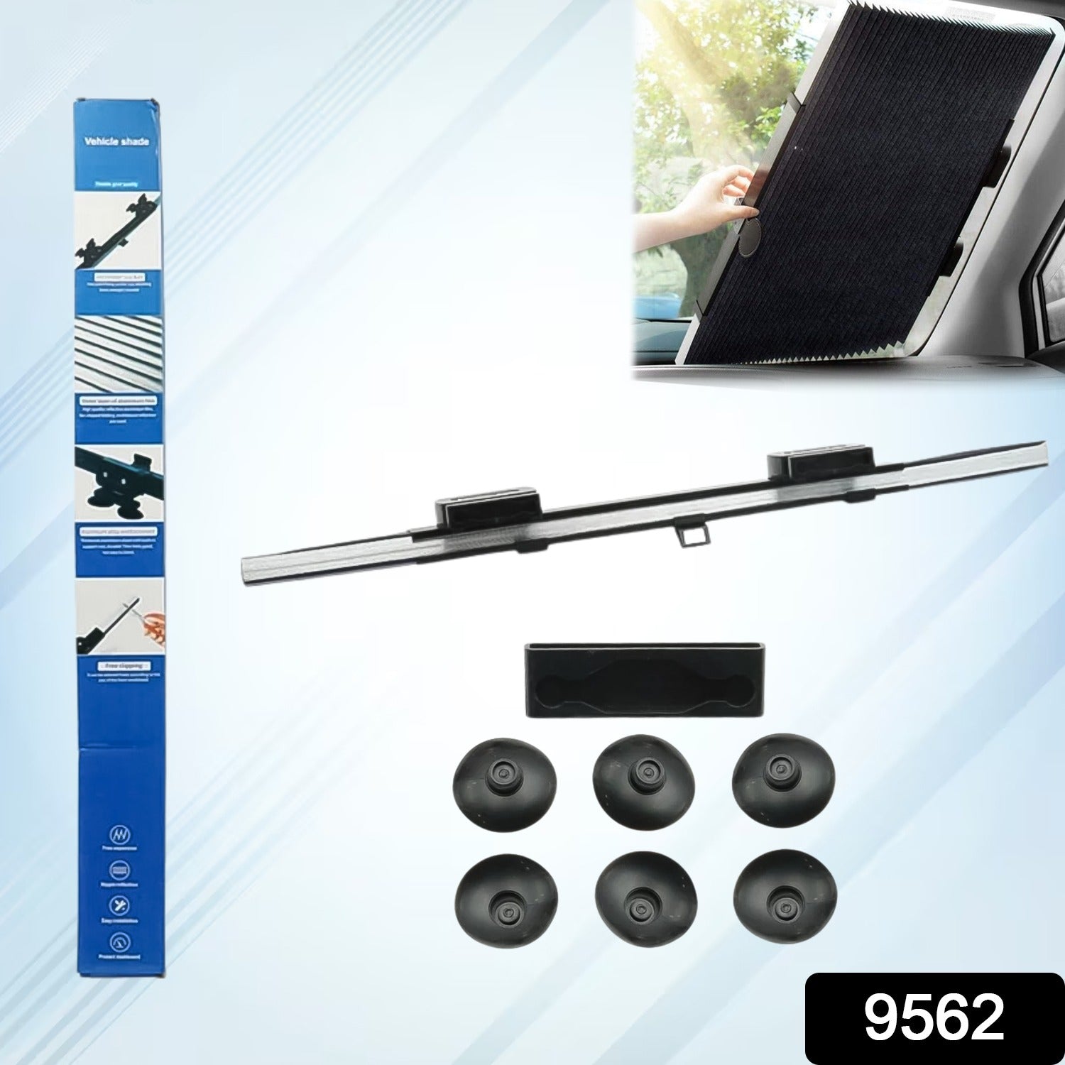 Retractable Long Foldable Windshield Sun Shade For Car (1 Set) 1