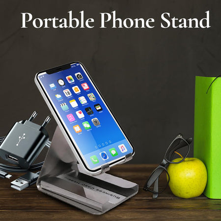 Compact Phone Stand for Desk – Small Tabletop Mobile Holder, Office & Study