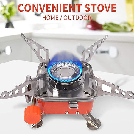 Mini Camping Gas Stove – Portable Foldable Windproof Burner, 2800W for Outdoor & Hiking