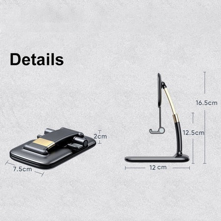 Foldable Phone Holder for Table – Universal Mobile Stand for Desk, Adjustable & Portable