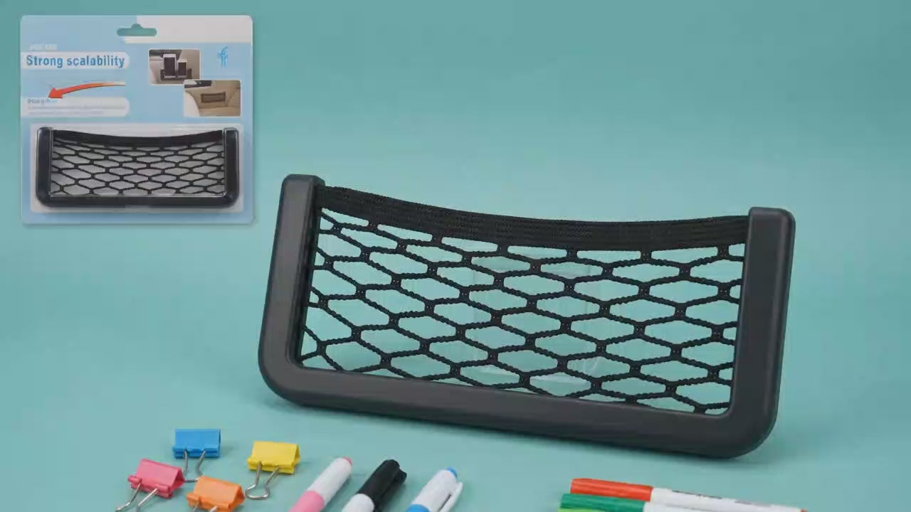 Car Mesh Storage Pocket Organizer | Self Adhesive Car Net Bag