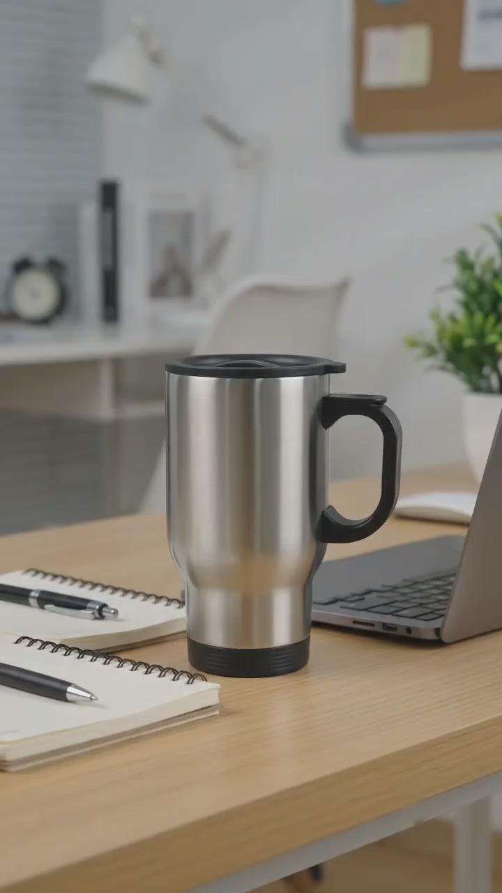 Stainless Steel Vacuum Flask Set With 3 Steel Cups Combo