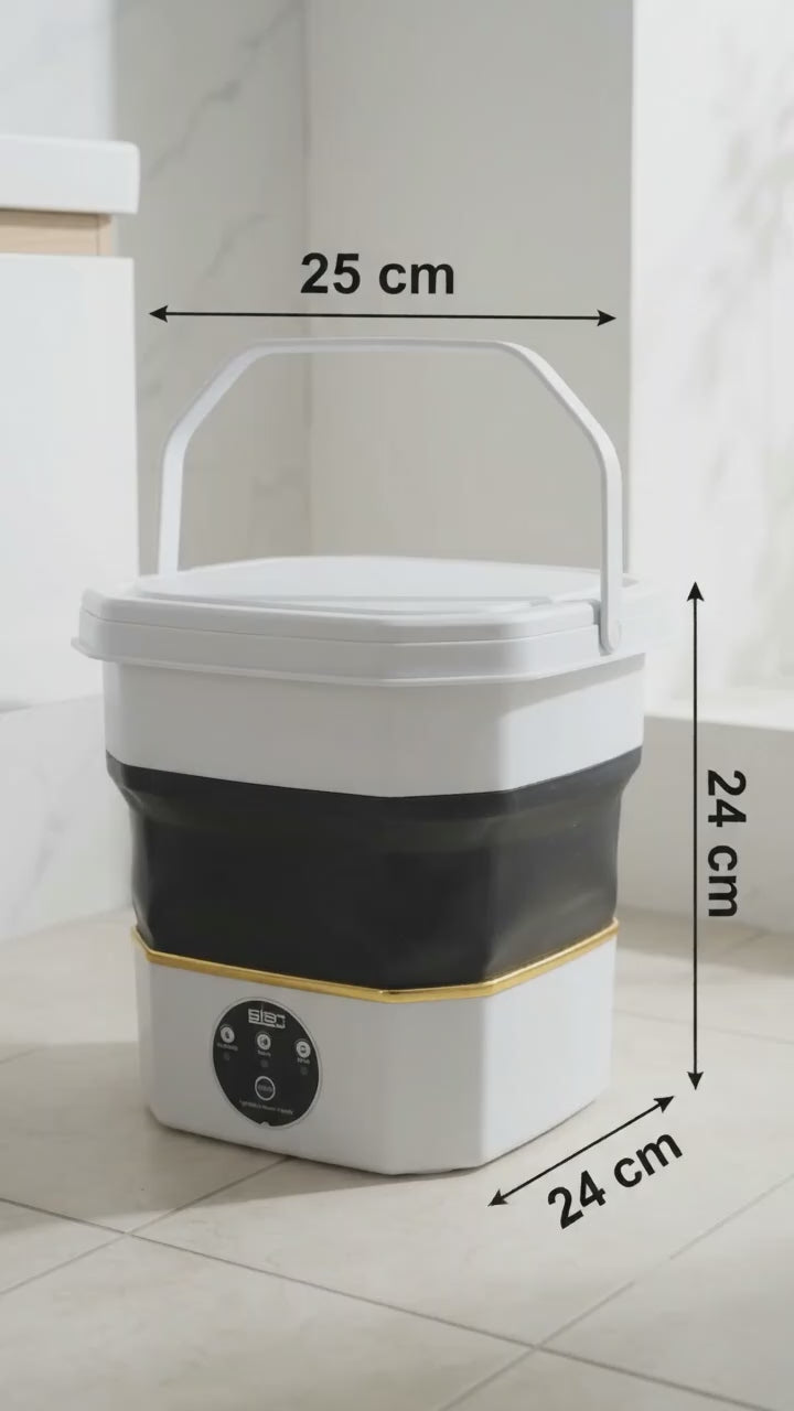 Mini Electric Folding Washing Machine for Small Clothes and Travel Laundry (1 Pc)