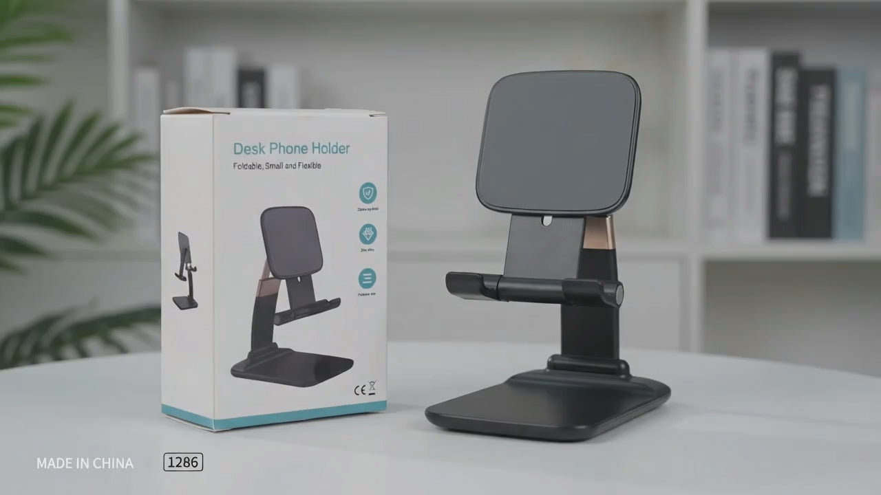 Foldable Phone Holder for Table – Universal Mobile Stand for Desk, Adjustable & Portable