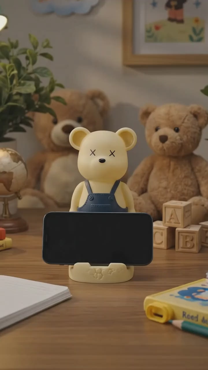 Magnetic Bear Led Light Phone Stand Night Lamp For Desk And Kids Room (1 Pc)