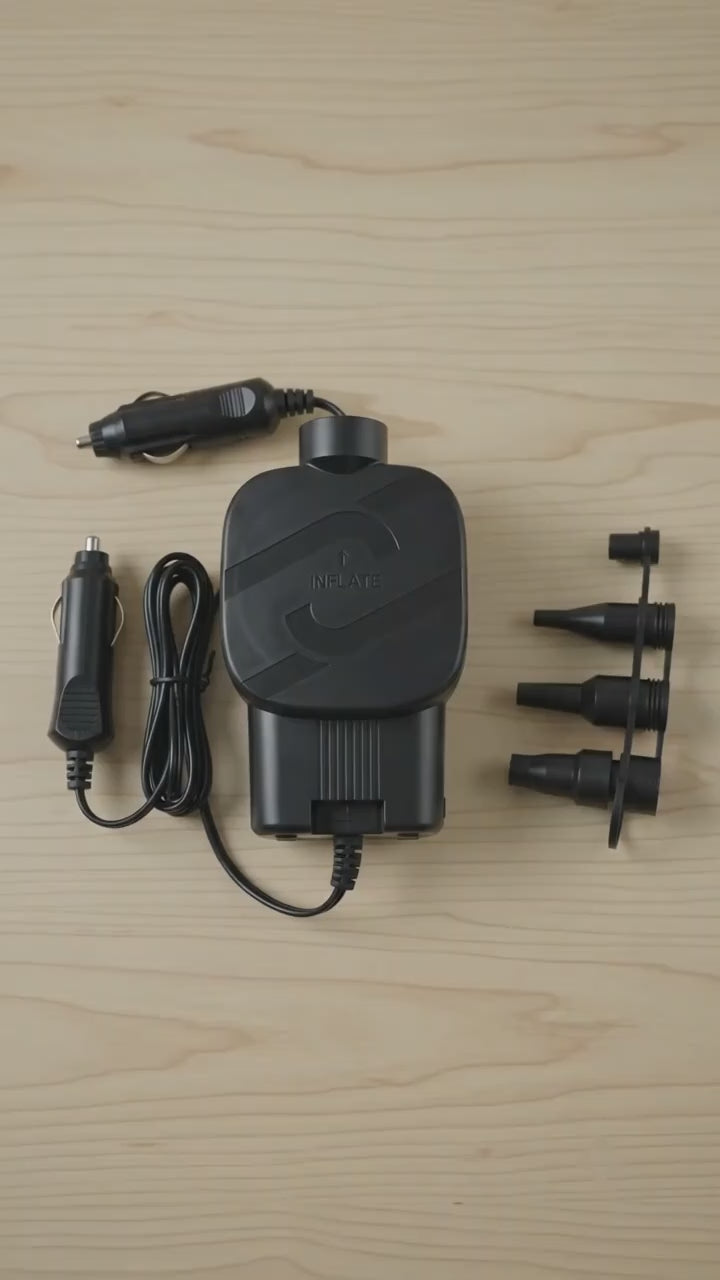 Portable Electric Air Pump Inflator Set With Car Charging Adapter (1 Set)